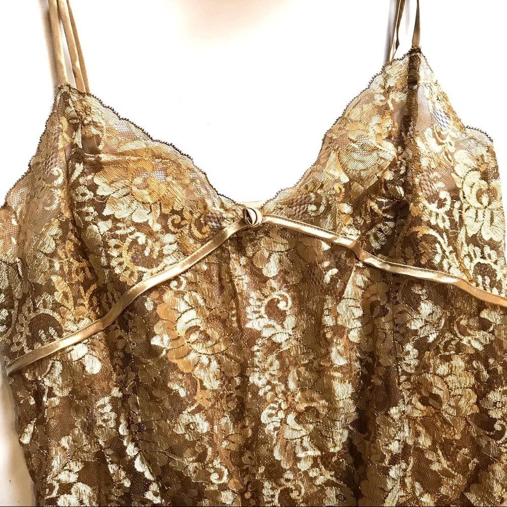 Victoria’s Secret-beautiful gold lace lingerie